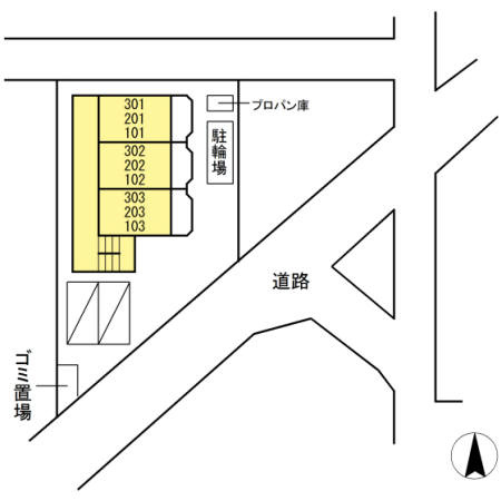 マンションフレンドの区画図