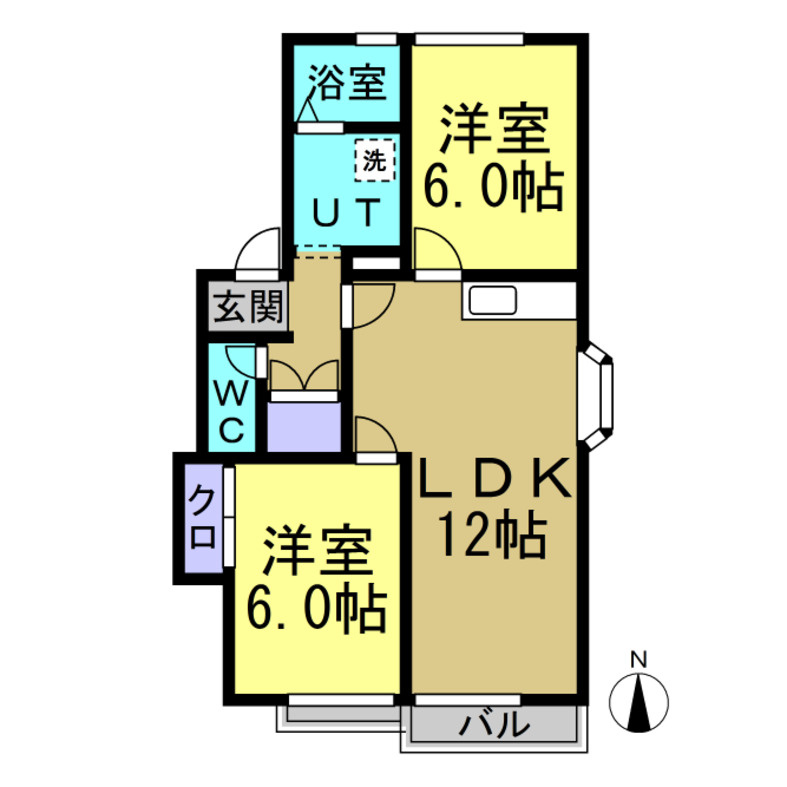 グリーンハイツＡの間取り