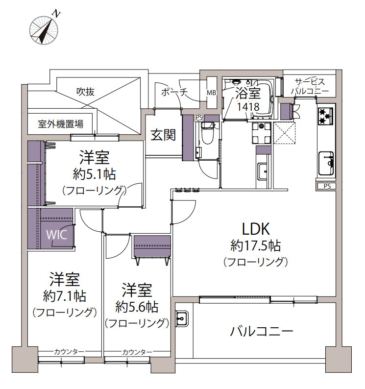 グランドメゾン萩の宮の間取り