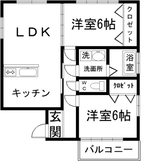 【間取り】 | テレーズ花畑 | 使い勝手の良い間取