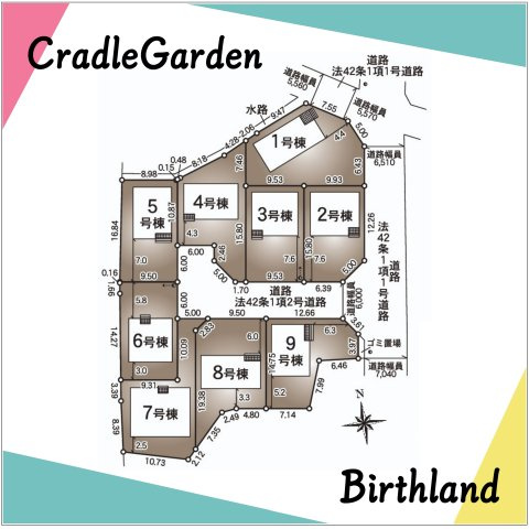 新築戸建・新築建売　郡山市安積町笹川第7　永盛小・安積中の区画図|駐車スペース3～4台可能です！（車種による）敷地面積181.09㎡（54.77坪）