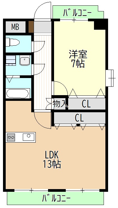 エスポワール竹越の間取り