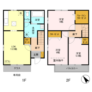 【間取り】 | モンターナバッソ　Ⅱ