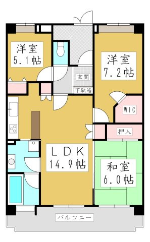 【間取り】 | ダイアパレス南鳩ヶ谷グランエール