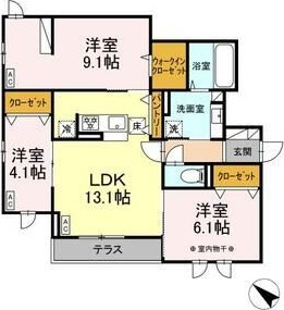 DーROOM泉崎Ⅱの間取り