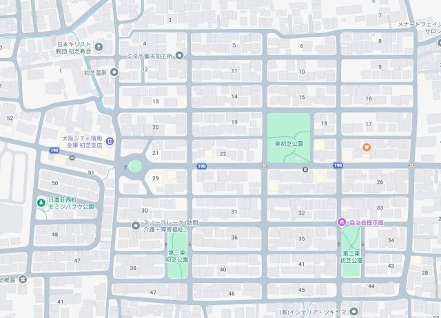 堺市東区日置荘北町　新築一戸建ての地図