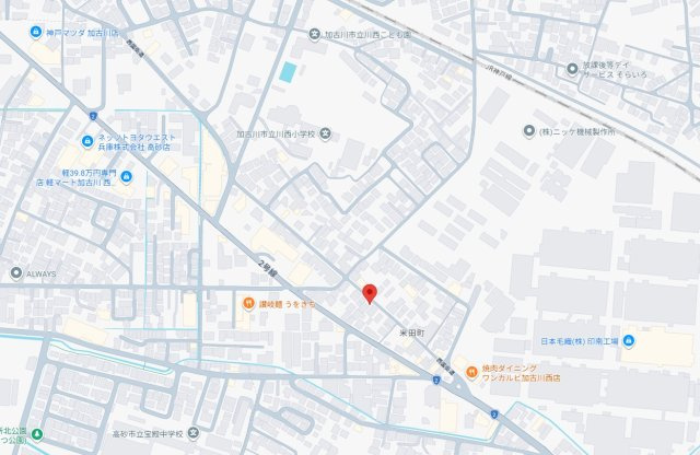 加古川市米田町平津　中古戸建の地図