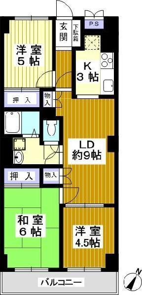 紫野スカイハイツの間取り