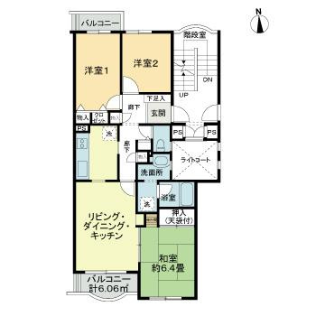 志津グリーンハイツ２号棟Ｂの間取り