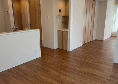 【居間・リビング】 | パラッツオ相模原 | 直線タイプはLとDKを一直線に並べた形で対面キッチンのタイプです。一般的なのでよく見かけるかもしれません。直線タイプに似た直接アイランドタイプは、キッチンとダイニングの間に壁がない分広く感じられます。