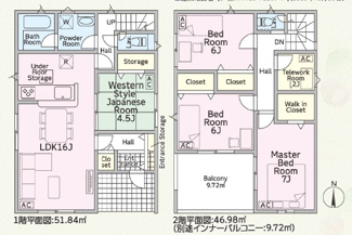 【間取り】 | 山県市東深瀬新築建売限定1邸！お車並列3台可能！インナーバルコニーのあるお家！ | 山県市東深瀬新築建売限定1邸！お車並列3台可能！インナーバルコニーのあるお家！