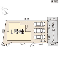 リーブルガーデン大津市本堅田3丁目の区画図