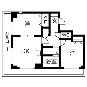 フリューゲル高砂　高宮小学校区の間取り|フリューゲル高砂