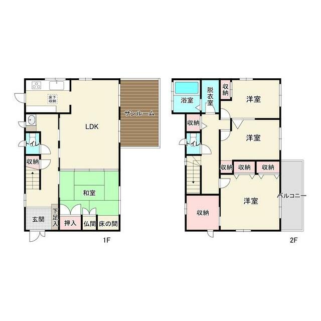 菊池郡菊陽町大字久保田の一戸建ての間取り
