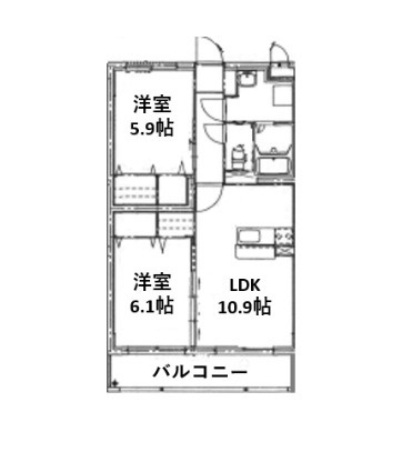 リサナ・ロッソ豊町の間取り