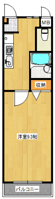 第三アサヒハイツの間取り|間取図です。