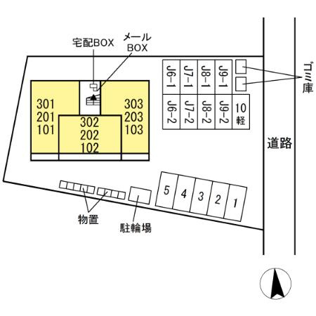ロイジェントパークス野田町5丁目 C棟の区画図