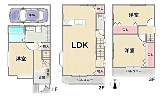 【間取り】 | 右京区西院西高田町