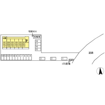 カーサココルンＡの区画図|高崎、前橋エリアのお部屋探しはエンドスケープまで！お客様の理想お聞かせ下さい♪