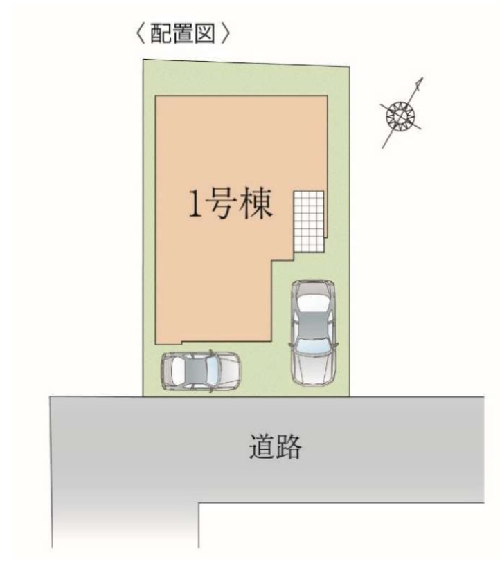所沢市狭山ヶ丘1丁目・全1棟　新築一戸建の区画図|カースペース2台分（車種制限あり）
