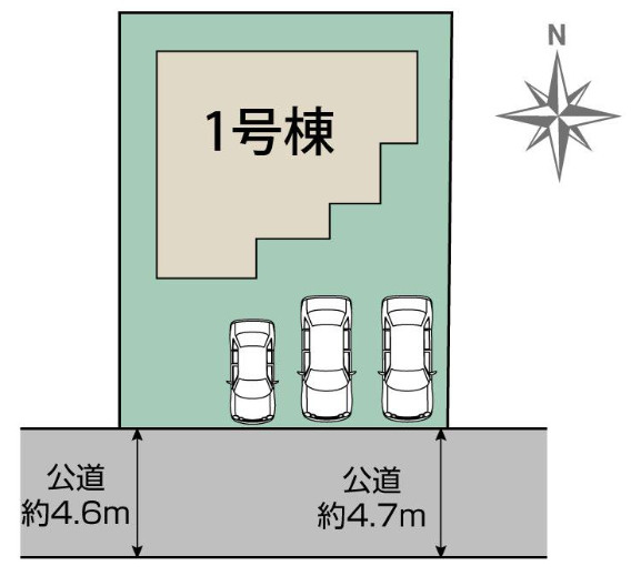 高崎市吉井町長根3期（全1棟）1号棟の区画図