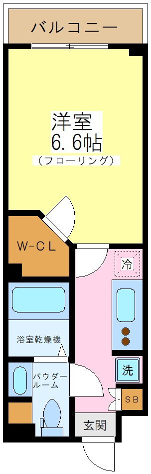 レジディア笹塚Ⅱの間取り