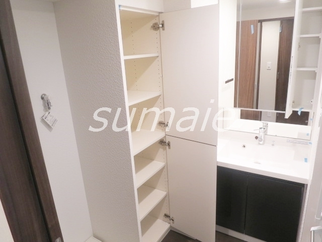 ＤＩＰＳ十条仲原ＥＡＳＴの洗面所|脱衣所にも収納がしっかり！