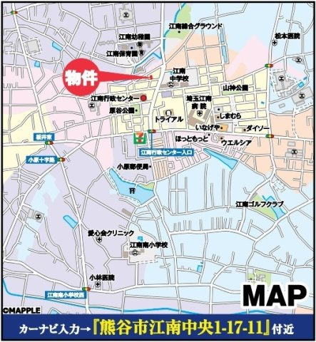 新築戸建　熊谷市江南中央1-17-10（全1棟）の地図