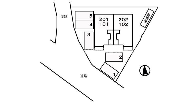 丹波市柏原町柏原のアパートの区画図