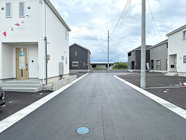 新築戸建・新築建売　郡山市安積町笹川第7　永盛小・安積中の前面道路含む現地写真
