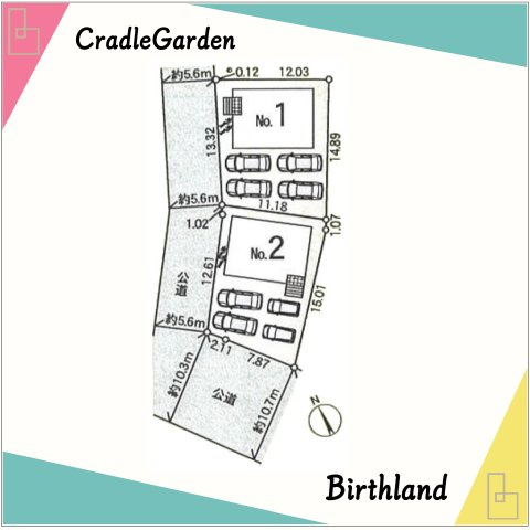 新築戸建・新築建売　佐野市田沼町第18　田沼小学校・田沼東中学校の区画図|＜2号棟＞■敷地面積：155.43㎡■建物面積：98.81㎡■駐車場：4台