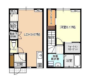 ビオラ古定塚Ｂ棟の間取り
