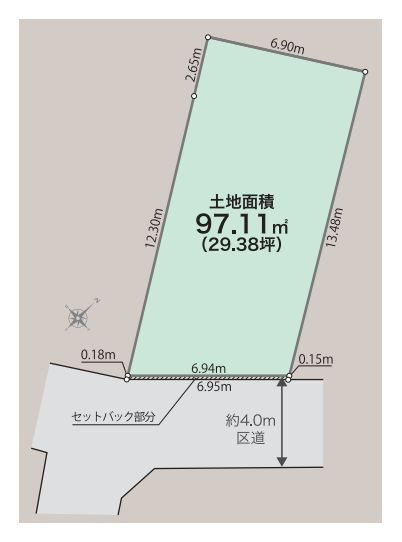 【土地図】 | 豊島区長崎６丁目　売地 | 土地面積97.1ｍ2のゆとりある敷地は建築条件無し！