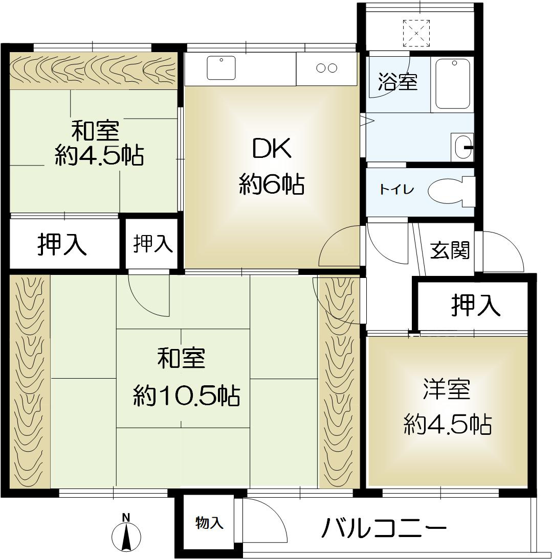 東仁川団地四号棟の間取り