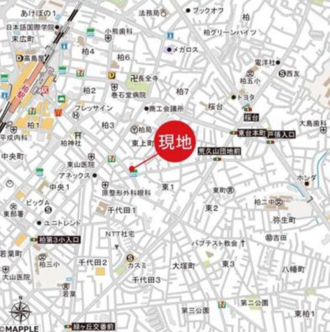 柏パーク・ホームズの地図