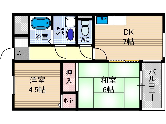 メゾン摂津の間取り
