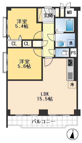 日商岩井第5緑地公園マンションの間取り