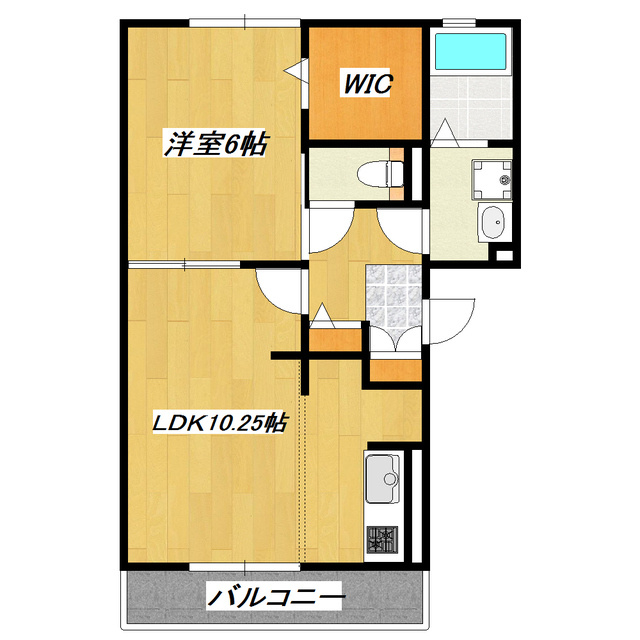 ソレーユの間取り|人気の１ＬＤＫのお部屋です。