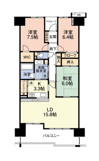 【間取り】 | エステ・シティおゆみ野B棟　京成千原線「おゆみ野」駅 | 陽光と風が通り抜ける高層レジデンス。利便性も静寂も手に入れる、ゆとりある暮らしを。
