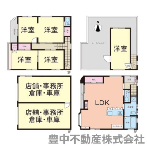 豊中市西泉丘１丁目戸建の間取り