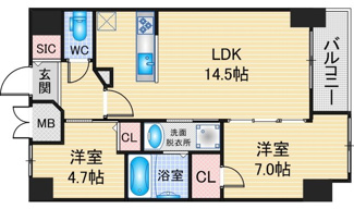 【間取り】 | S-RESIDENCE大曽根bresa | 略図の為、現状優先