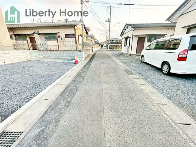 日立市東大沼町第1　2号棟　新築戸建の前面道路含む現地写真