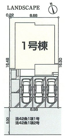武蔵村山市神明2丁目　新築戸建全1棟の区画図