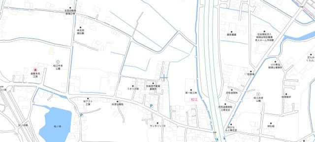 倉敷市粒江　売地の地図