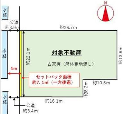 北区津島南二丁目　1区画の区画図