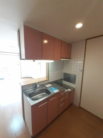 菊池郡菊陽町花立１丁目のアパートのキッチン|使いやすいキッチンです