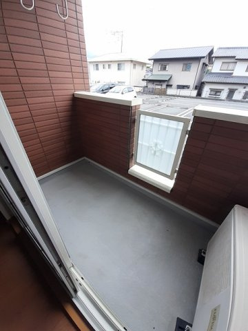 熊本市北区楡木４丁目のアパートのバルコニー|バルコニー付きです