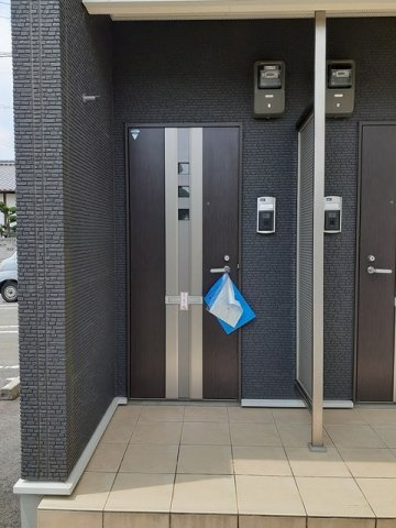 熊本市北区飛田４丁目のアパートのエントランス|ゆとりのあるエントランスです
