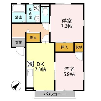 【間取り】 | ハイツ常盤　Ｂ