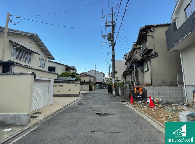 京都市北区大宮玄琢北町　第5期　新築一戸建ての前面道路含む現地写真|周辺は落ち着いた街並みの住宅地！子育てがしやすい住環境です！まだ未完成ですが、現地でしかわからない事もございます。是非一度ご覧ください。